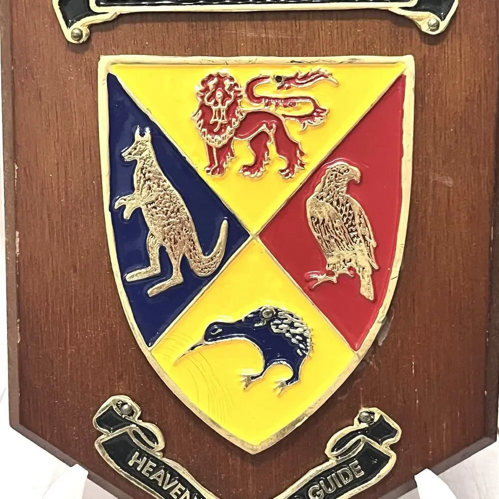 HMS Bounty 1789 Ship Crest Wood Plaque Coat of Arms Mutiny on the Bounty